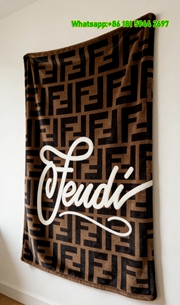 Fendi Classic FF Monogram Flannel Sofa Throw Blanket IMG_9440